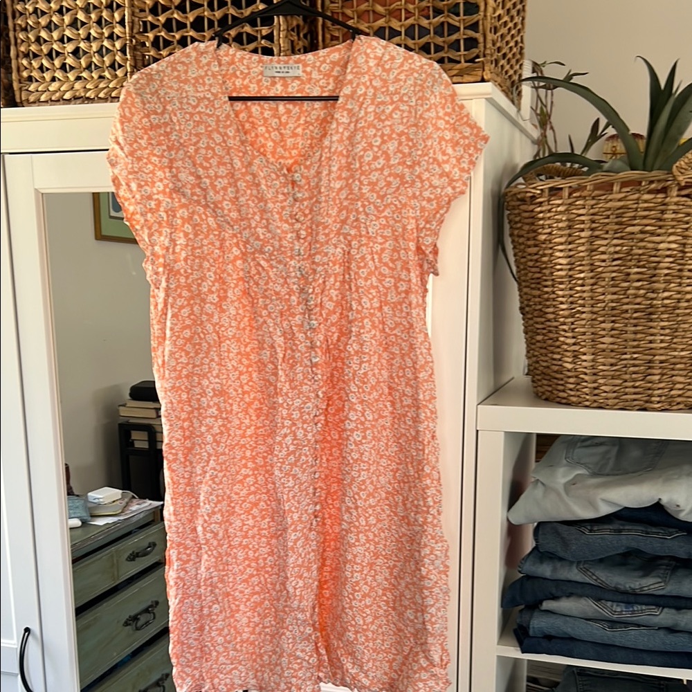 Floral Orange Dress